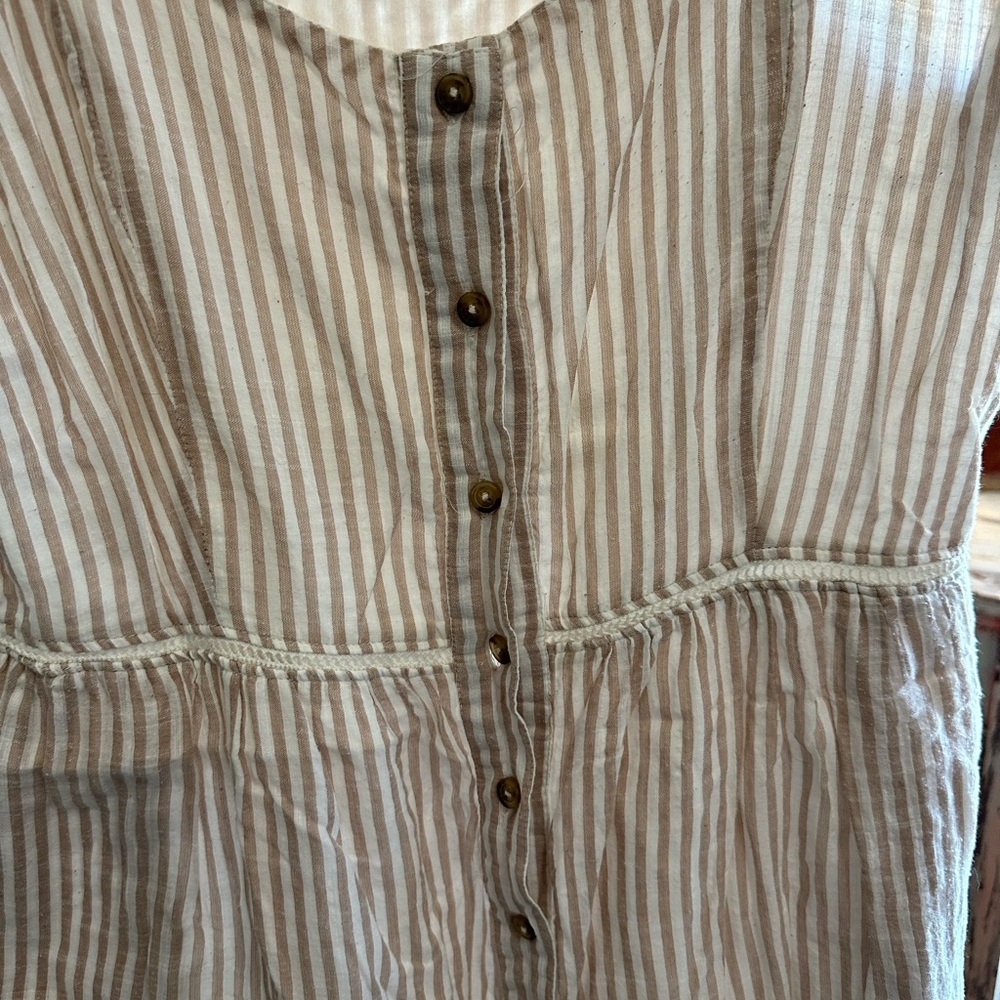 Evereve button up linen dress sz 4